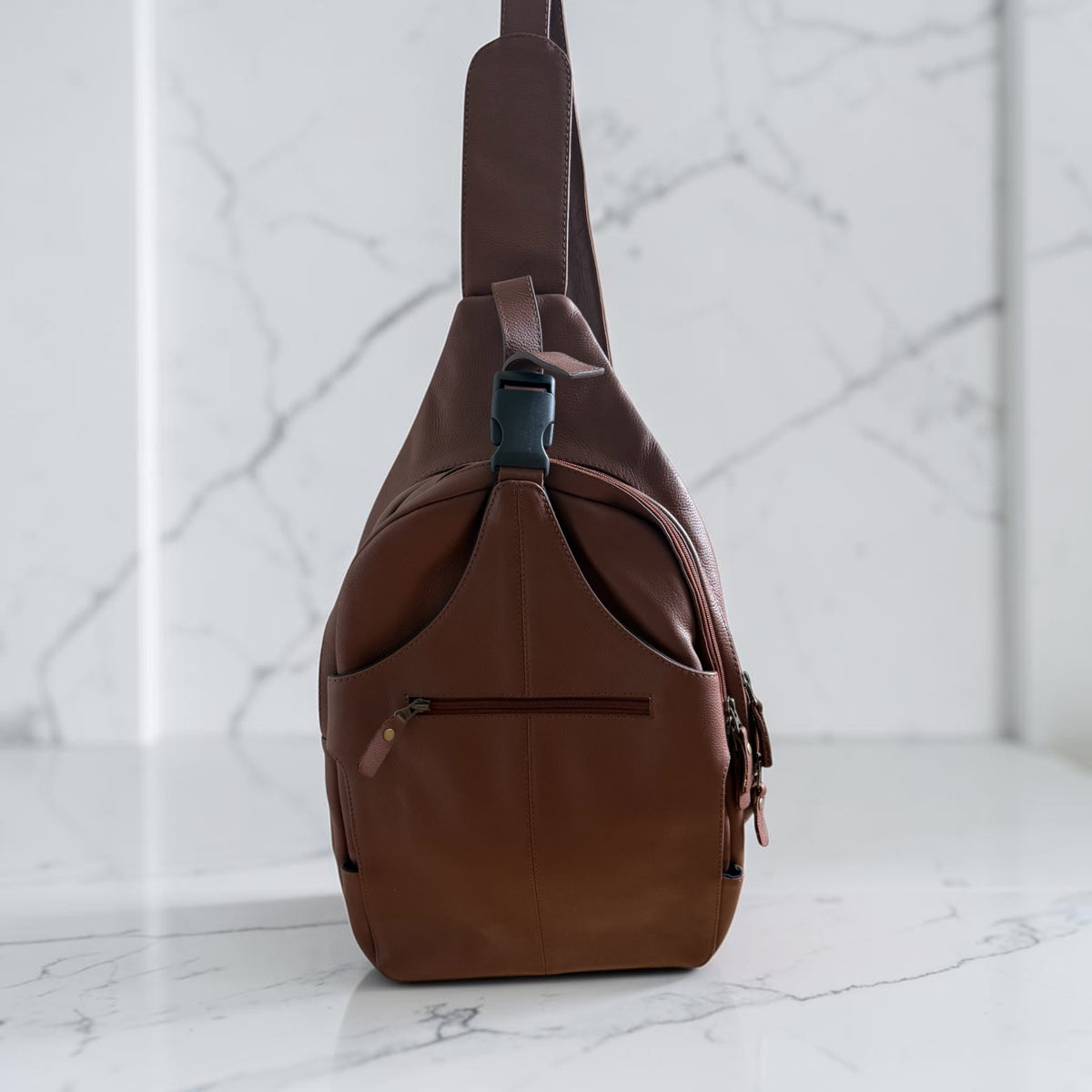 🤎 Classic Crossbody-Tasche – Leader Braun