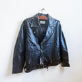 Schwarze Biker Lederjacke | Echtes Leder | Handgefertigt | Garantie
