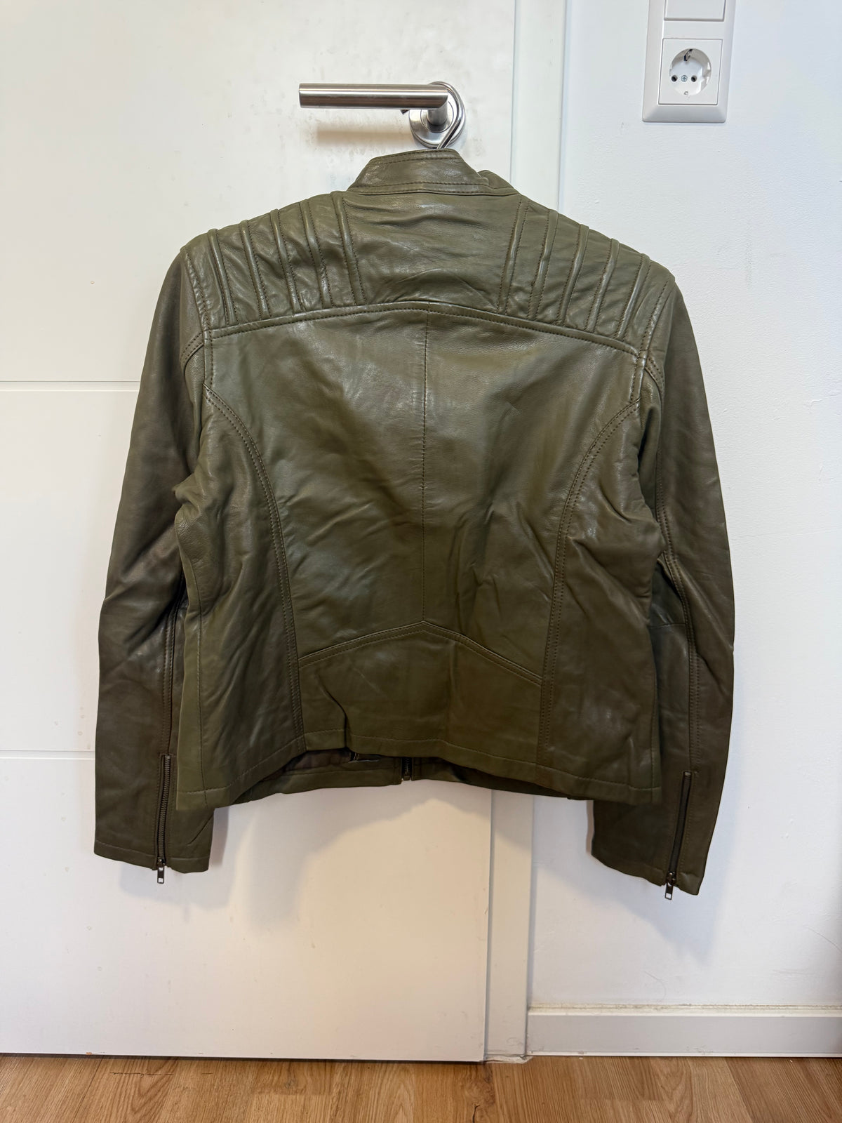 Herren Lederjacke – Olivgrün | RAG