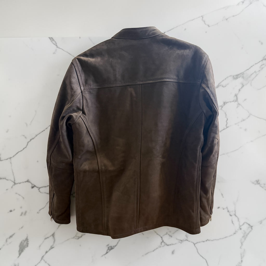 Braune Klassische Lederjacke | Echtes Leder | Handgefertigt