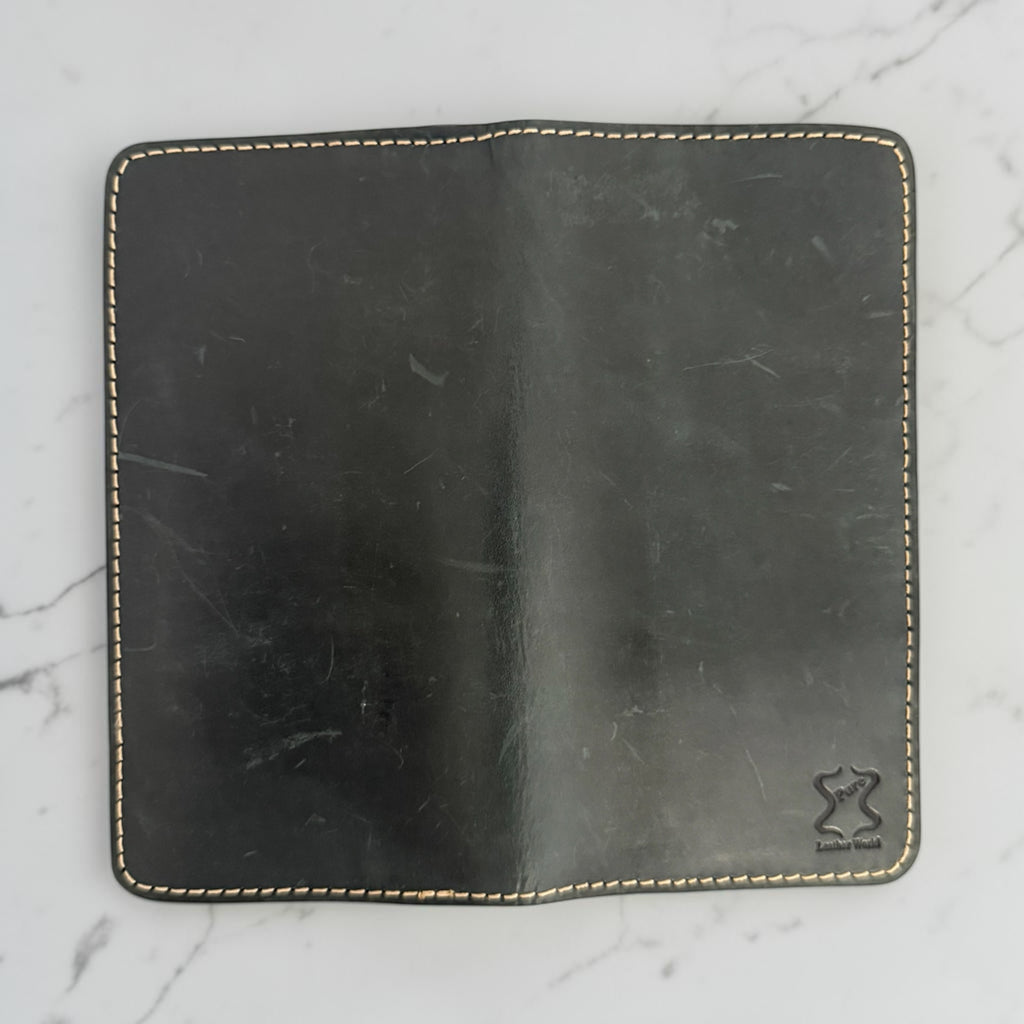 Dunkelbraunes Leder Portemonnaie | Echtes Leder | Handgefertigt | Garantie