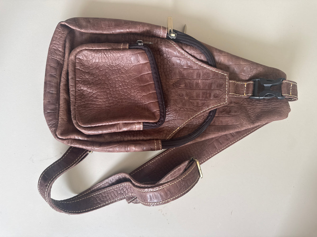 Leder hängetasche