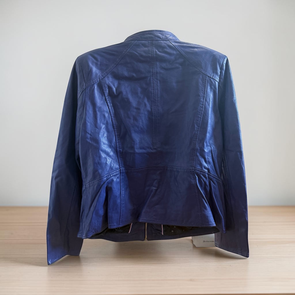 Dunkle Herren Lederjacke | Echtes Leder | Handgefertigt | Garantie