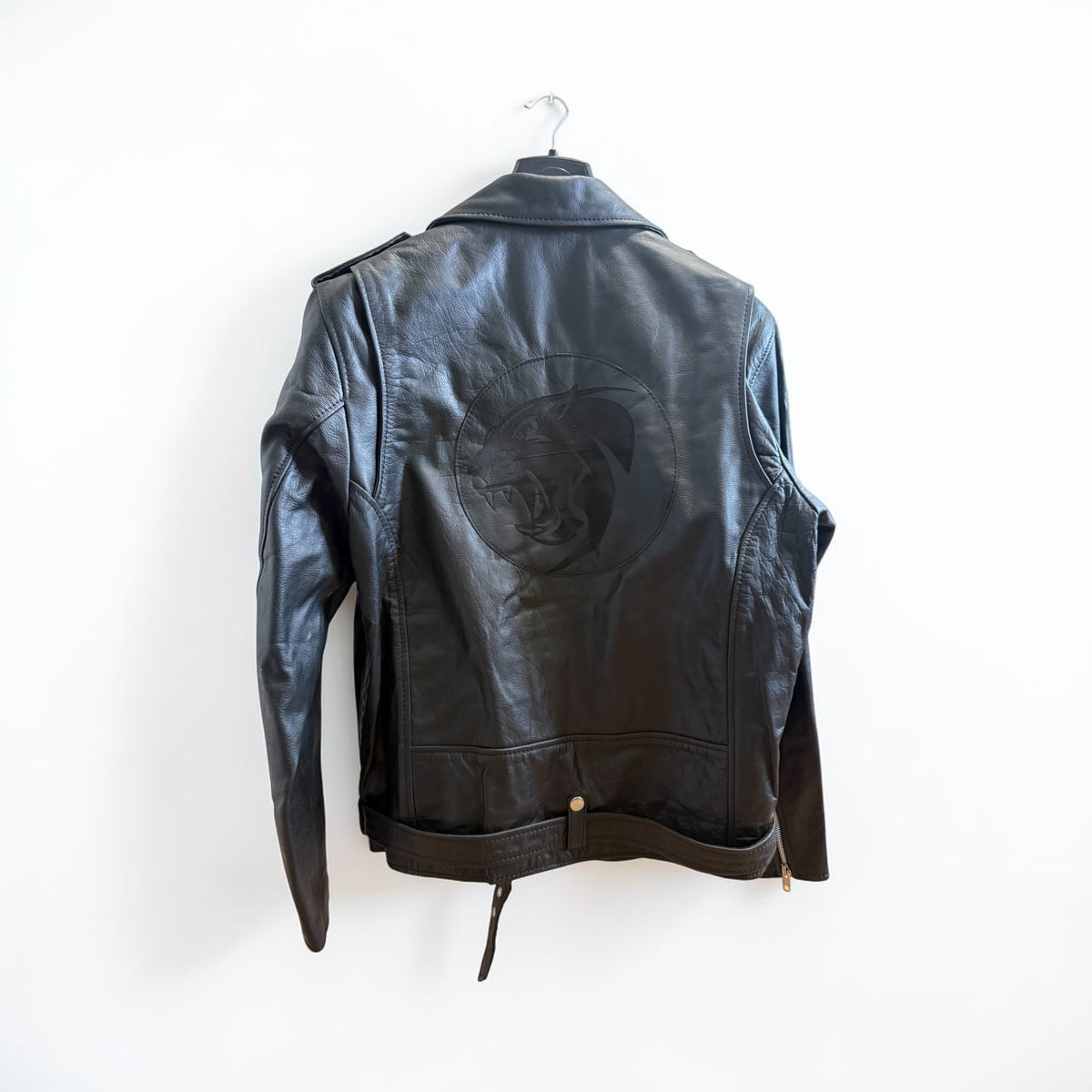 Schwarze Biker-Lederjacke | Echtes Leder | Handgefertigt