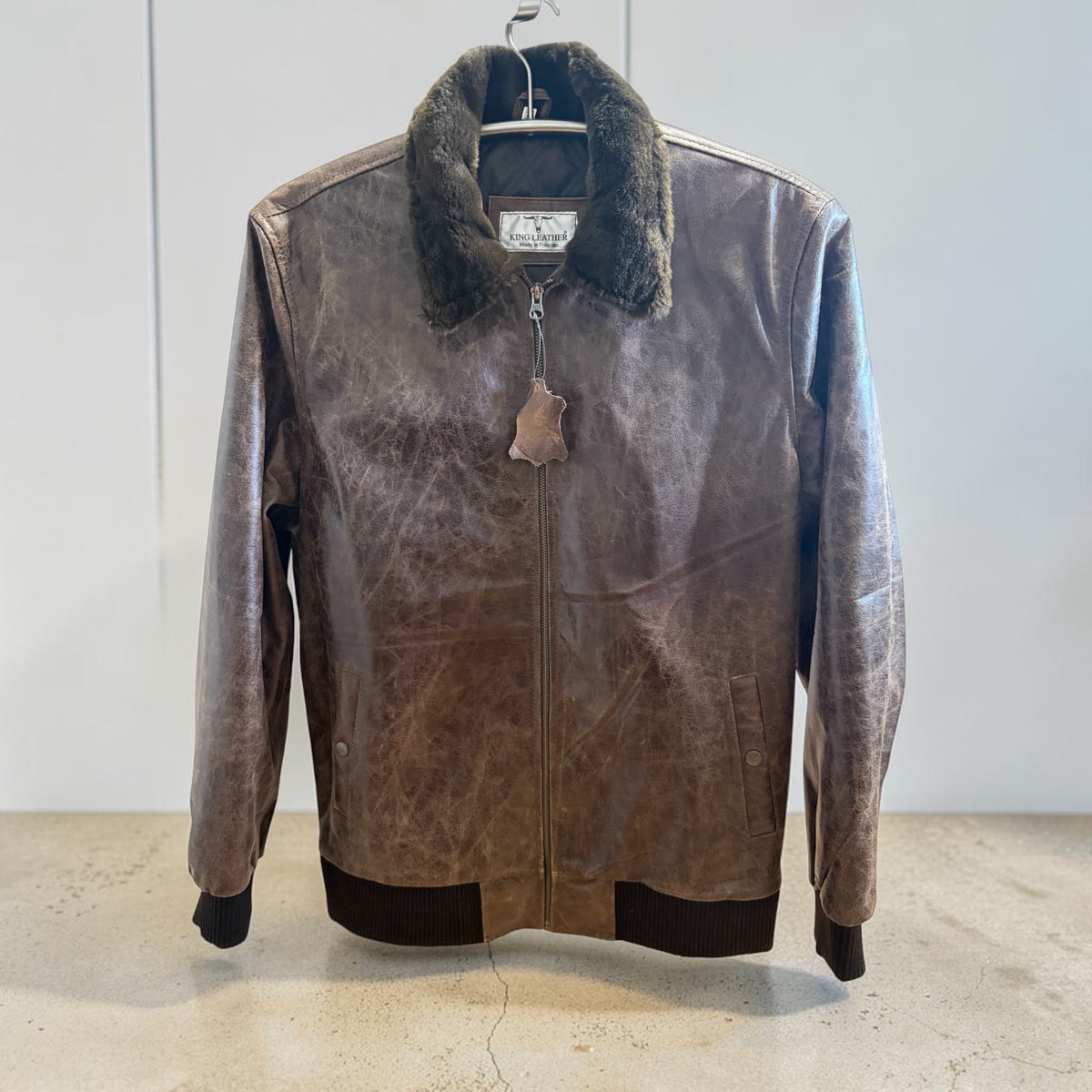 Braune Herren-Lederjacke | Echtes Leder | Handgefertigt